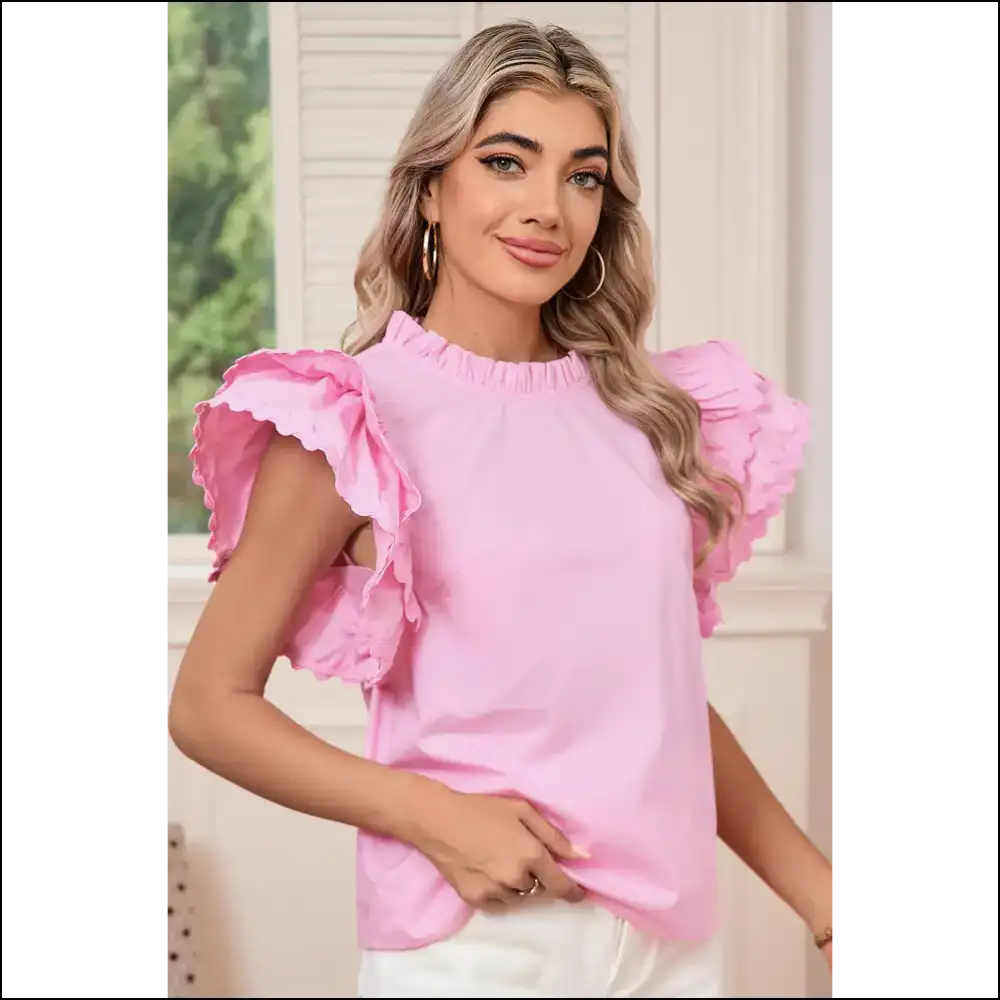 Bonbon Ruffle Sleeve: Needful Things’ ?I Woke Up Like This’ Blouse 😜 - Blouses on Sale Worldwide Shipping