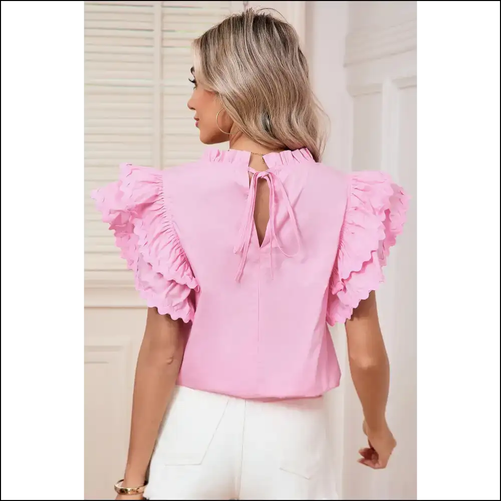 Bonbon Ruffle Sleeve: Needful Things’ ?I Woke Up Like This’ Blouse 😜 - Blouses on Sale Worldwide Shipping