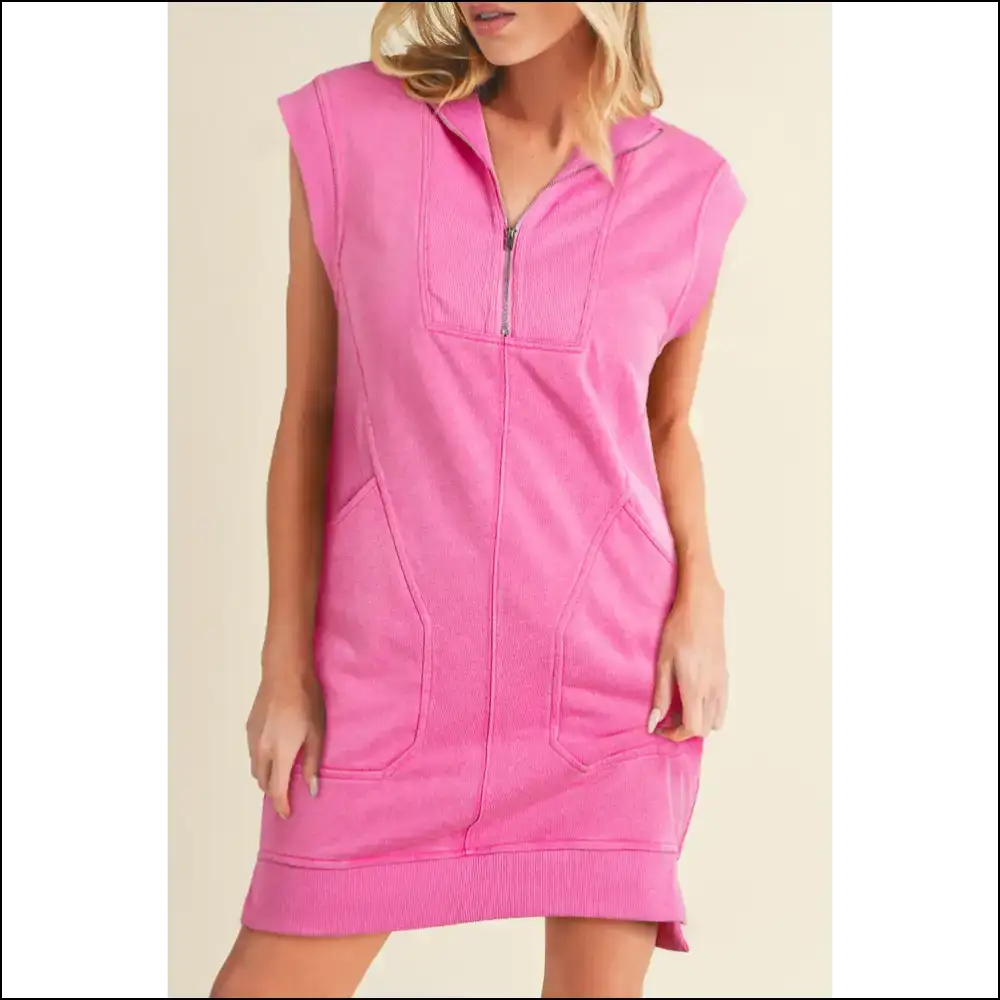 Bonbon Zipped Collar Dress: too Cute to Function 😜 Needful Things - s - Short Dresses on Sale Worldwide Shipping