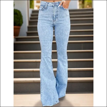 Bootcut Jeans: Embrace Raw Hem Chaos (and Comfort) with Needful Things 😂✨ - Light Blue / m - Jeans on Sale Worldwide Shipping