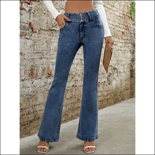 Bootcut Jeans so Stylish You’ll Trip Over your Own Fabulousness! 😂👖 - Blue / Xs - on Sale Worldwide Shipping