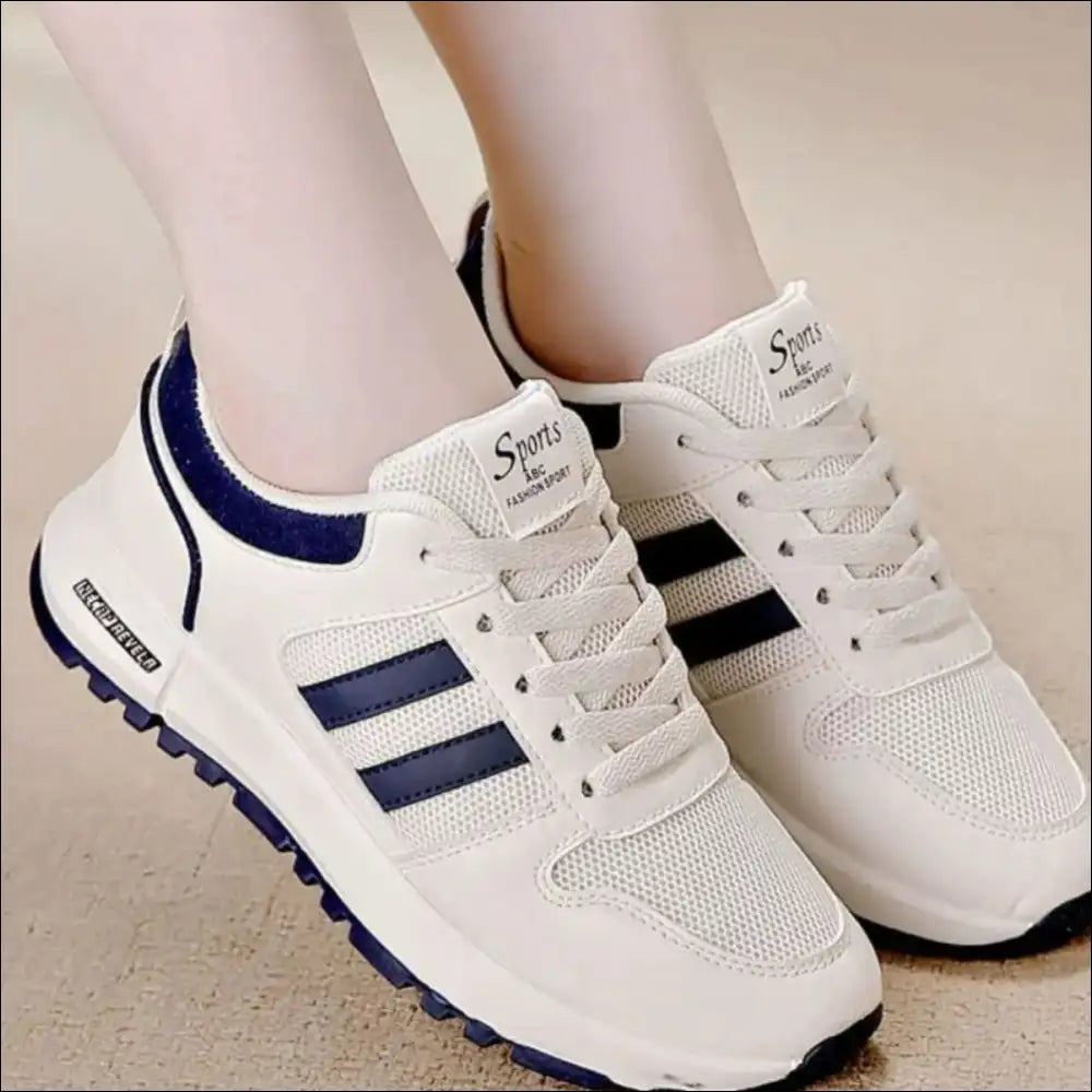Breathable Mesh Contrast Athletic Shoes - Navy / 35(us4) - on Sale Worldwide Shipping