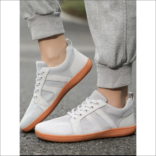 Breathable Mesh Round Toe Athletic Sneakers - Gray / 36(us5) - Shoes on Sale Worldwide Shipping