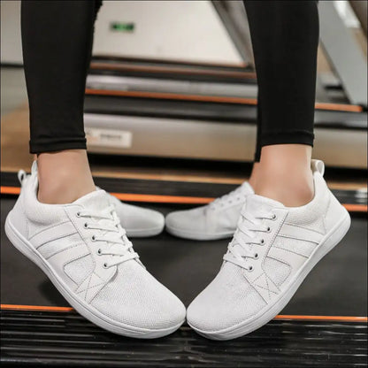 Breathable Mesh Round Toe Athletic Sneakers - White / 36(us5) - Shoes on Sale Worldwide Shipping