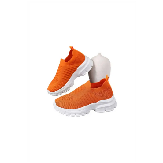 Breathable Mesh Round Toe Platform Sneakers - Orange / 35(us4) - Athletic Shoes on Sale Worldwide Shipping