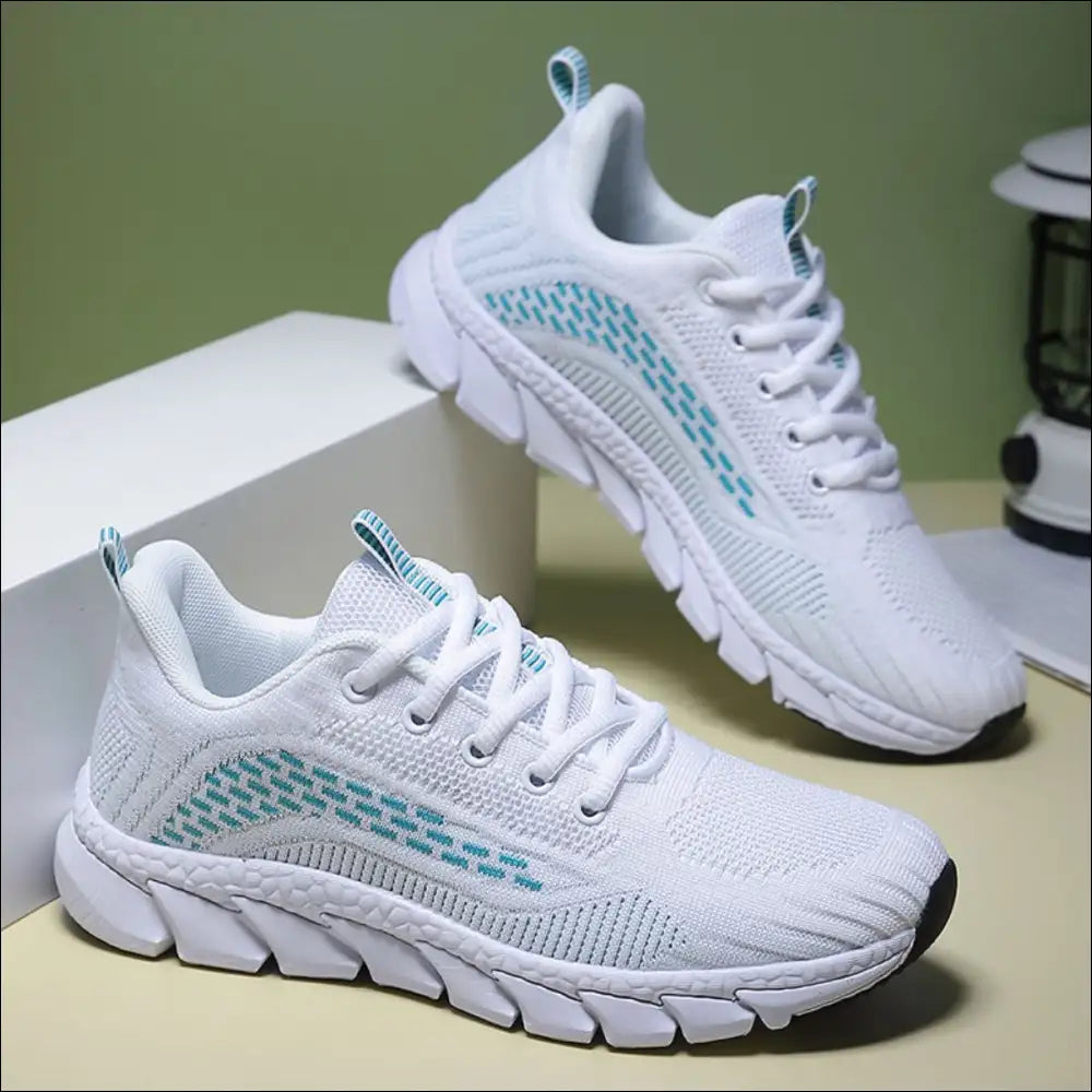 Breezy Round Toe Mesh Athletic Flats - Shoes on Sale Worldwide Shipping