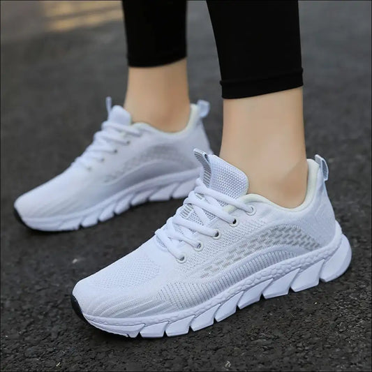 Breezy Round Toe Mesh Athletic Flats - Shoes on Sale Worldwide Shipping