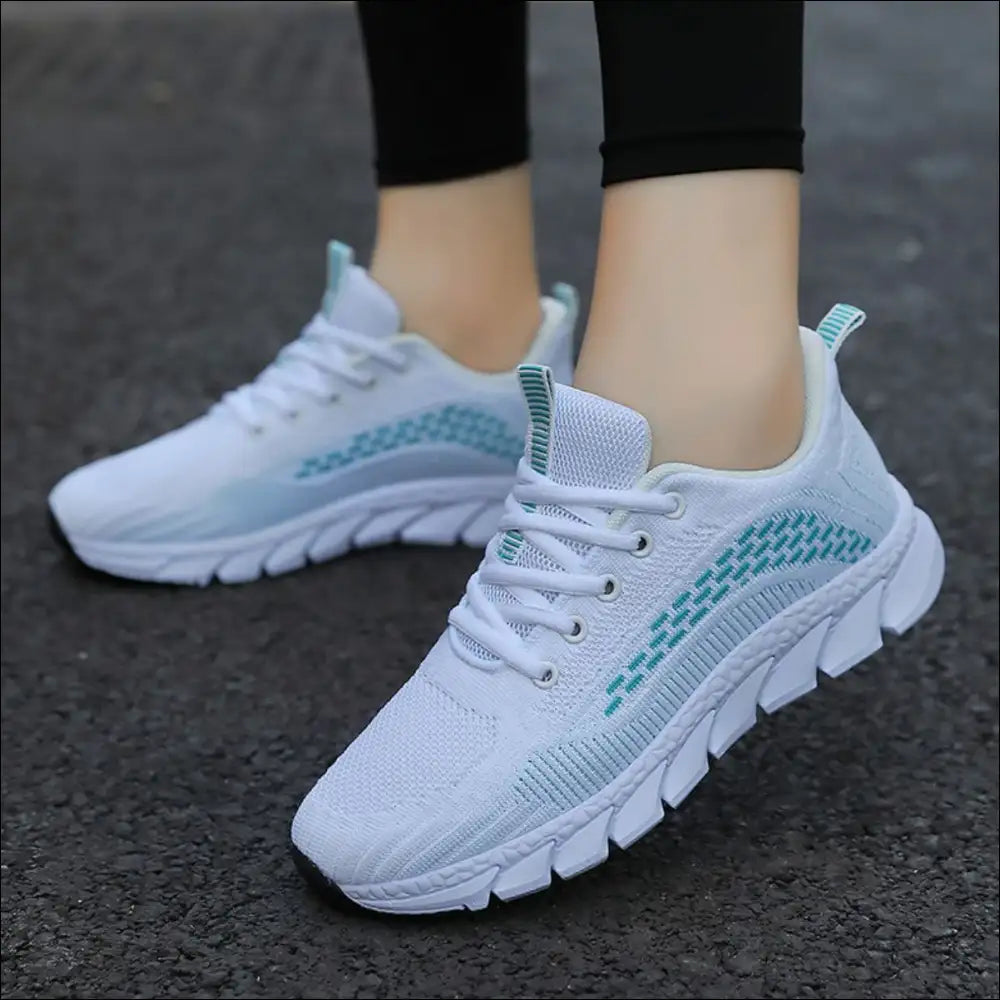 Breezy Round Toe Mesh Athletic Flats - Green / 39(us8) - Shoes on Sale Worldwide Shipping