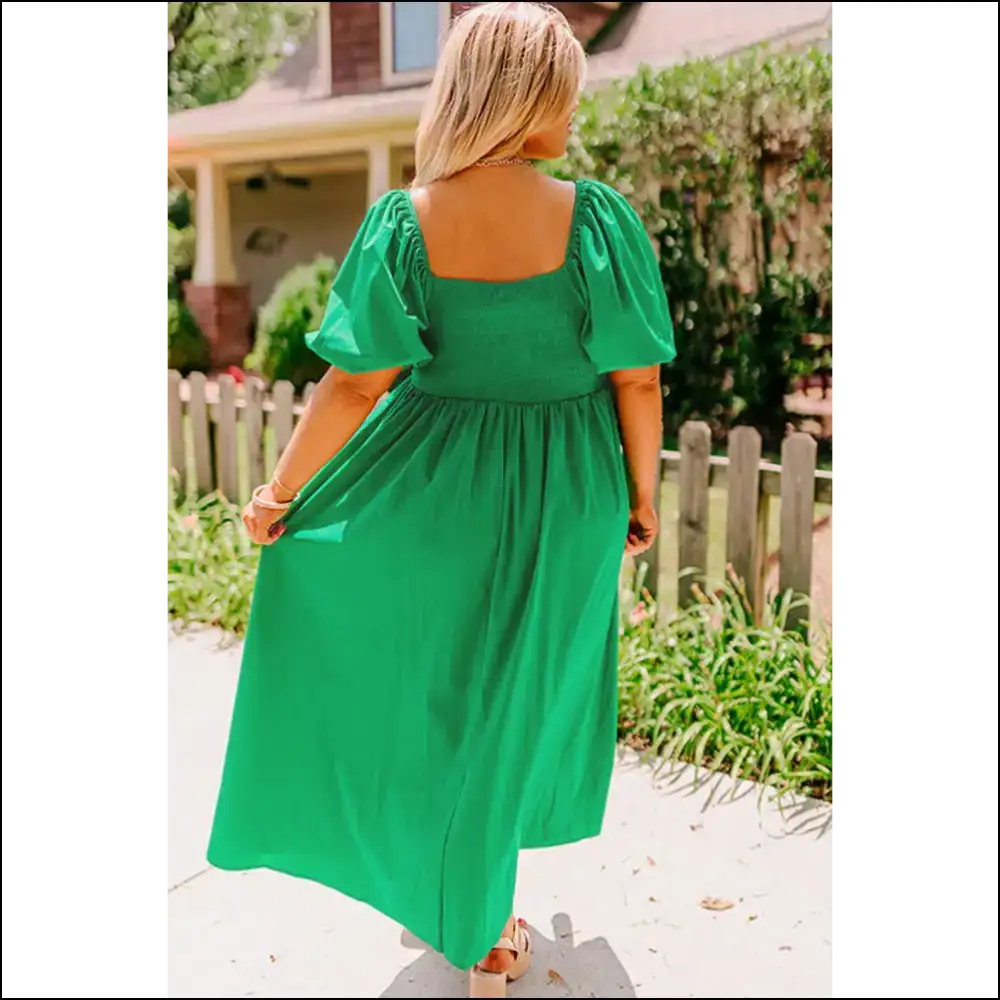 Bright Green Ruched Dress: Slay Needful Things! 💚 Prepare for Chaos! - Plus Size Dresses on Sale Worldwide Shipping