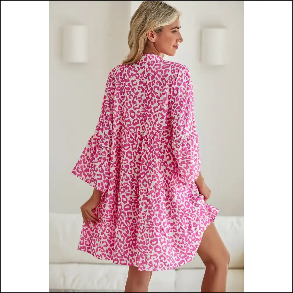 Bright Pink Leopard Mini Dress: so Fetch! 🐆 Needful Things Approved - Short Dresses on Sale Worldwide Shipping