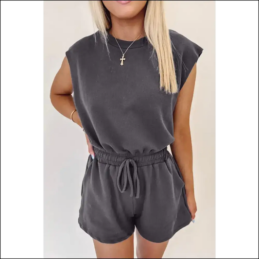 Bristol Black Backless Knit Romper: Gorgeous Drawstring Waist 😈 - s - Rompers Jumpsuits & on Sale Worldwide Shipping