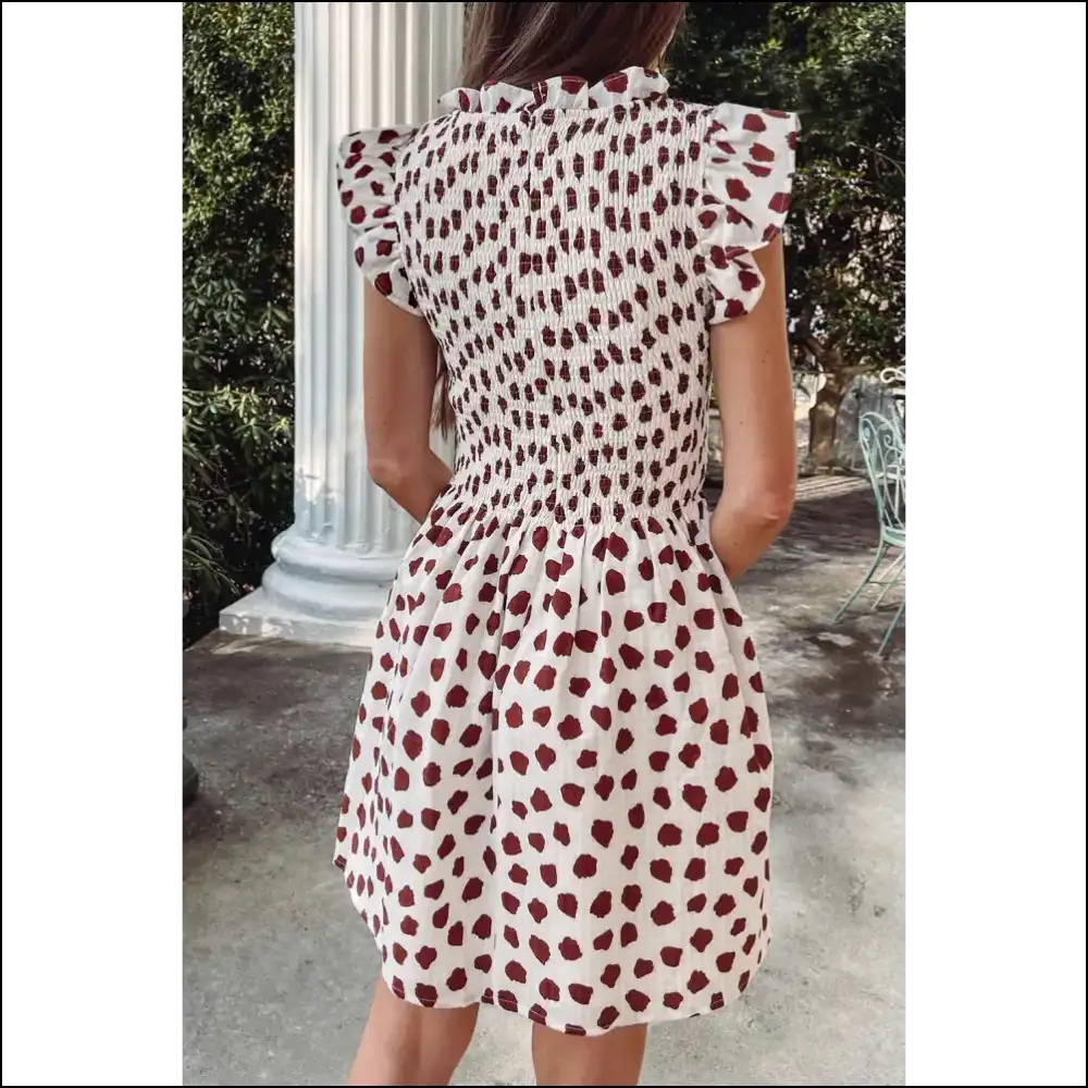Brown Abstract Print Dress: Twirl Into Trouble Darling! 😈 Needful Things - Short Dresses on Sale Worldwide Shipping
