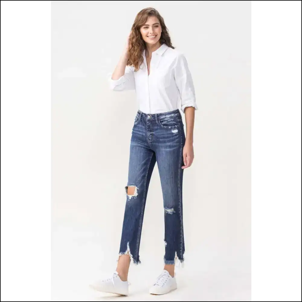 Buckle Up for the Lovervet Jackie High Rise Crop Straight Jeans Adventure! - on Sale Worldwide Shipping