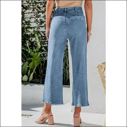 Button Fly Jeans: Chic Cropped Comfort for Fashionistas on a Budget! 😂👖 - Jeans on Sale Worldwide Shipping