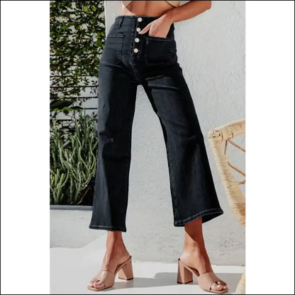 Button Fly Jeans: Chic Cropped Comfort for Fashionistas on a Budget! 😂👖 - Jeans on Sale Worldwide Shipping