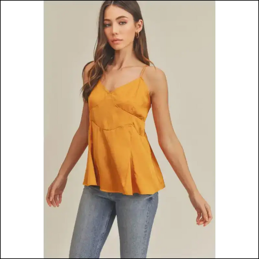 Cami Conqueror: Look Effortlessly Chic Even when Fending off Life’s Drama 😂💁‍♀️ - Gold / m - Tank Tops on Sale Worldwide Shipping