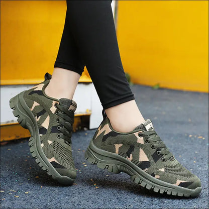 Camouflage Lace Up Mesh Athletic Sneakers - Shoes on Sale Worldwide Shipping