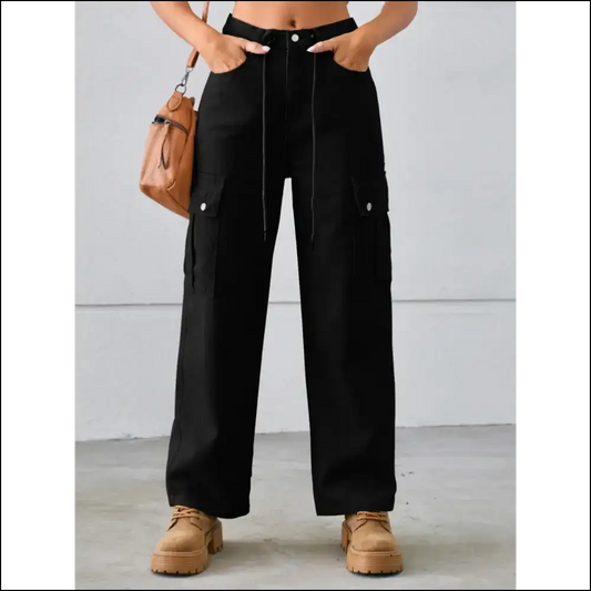 Cargo Jeans that Make your Waist Feel Like a Vip Access Pass 🎉✨ - Black / m - on Sale Worldwide Shipping