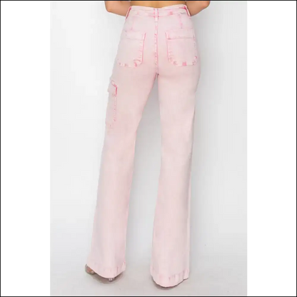 Cargo Pocket Jeans: where High Rise Meets Royal Confidence! 👑 - Jeans on Sale Worldwide Shipping