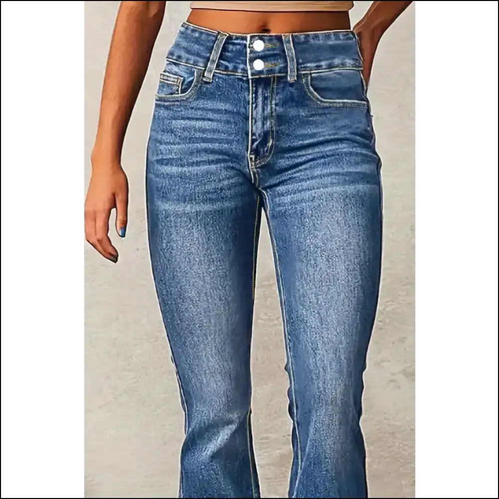 Cat Whisker Washed Bootcut Jeans: where Comfort Meets Purrfection! 😻 - Jeans on Sale Worldwide Shipping