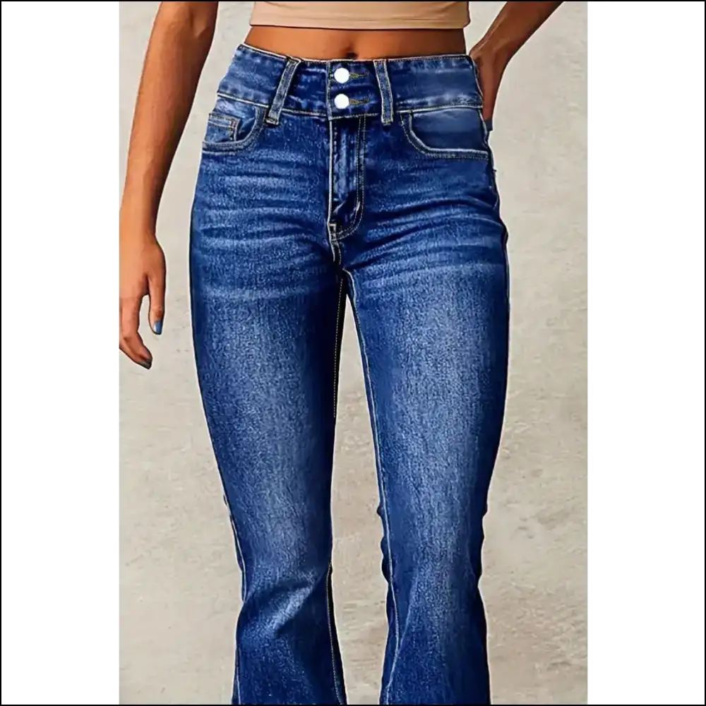 Cat Whisker Washed Bootcut Jeans: where Comfort Meets Purrfection! 😻 - Jeans on Sale Worldwide Shipping