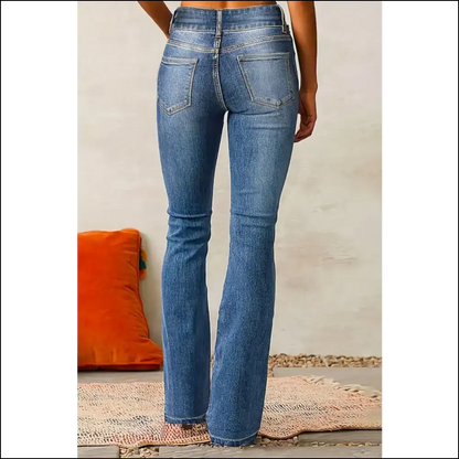 Cat Whisker Washed Bootcut Jeans: where Comfort Meets Purrfection! 😻 - Jeans on Sale Worldwide Shipping