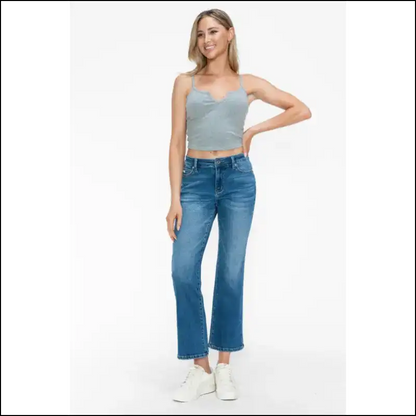 Cat’s Whiskers Mid Rise Ankle Jeans: Purrfectly Stylish Claw-some Comfort! 😻 - Jeans on Sale Worldwide Shipping