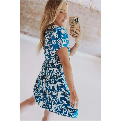 Charming Blue Babydoll Mini Dress: Dangerously Cute 😈 - Short Dresses on Sale Worldwide Shipping