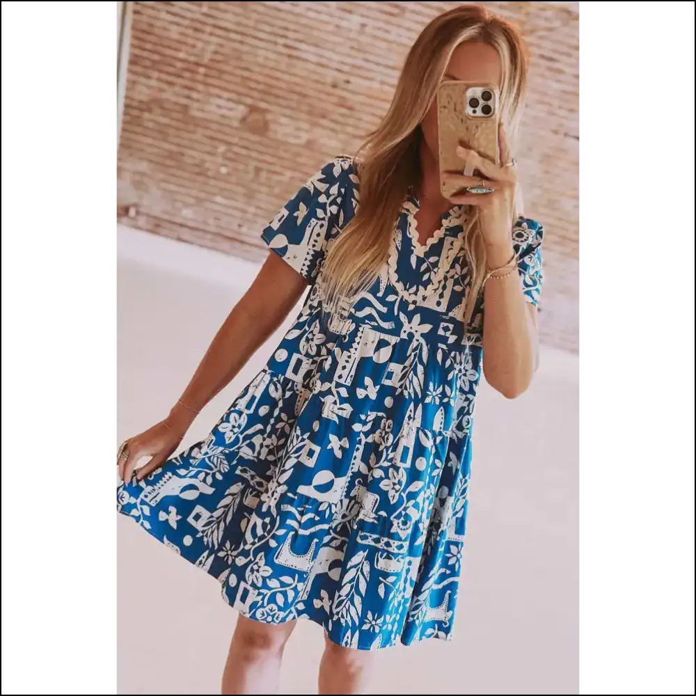 Charming Blue Babydoll Mini Dress: Dangerously Cute 😈 - Short Dresses on Sale Worldwide Shipping
