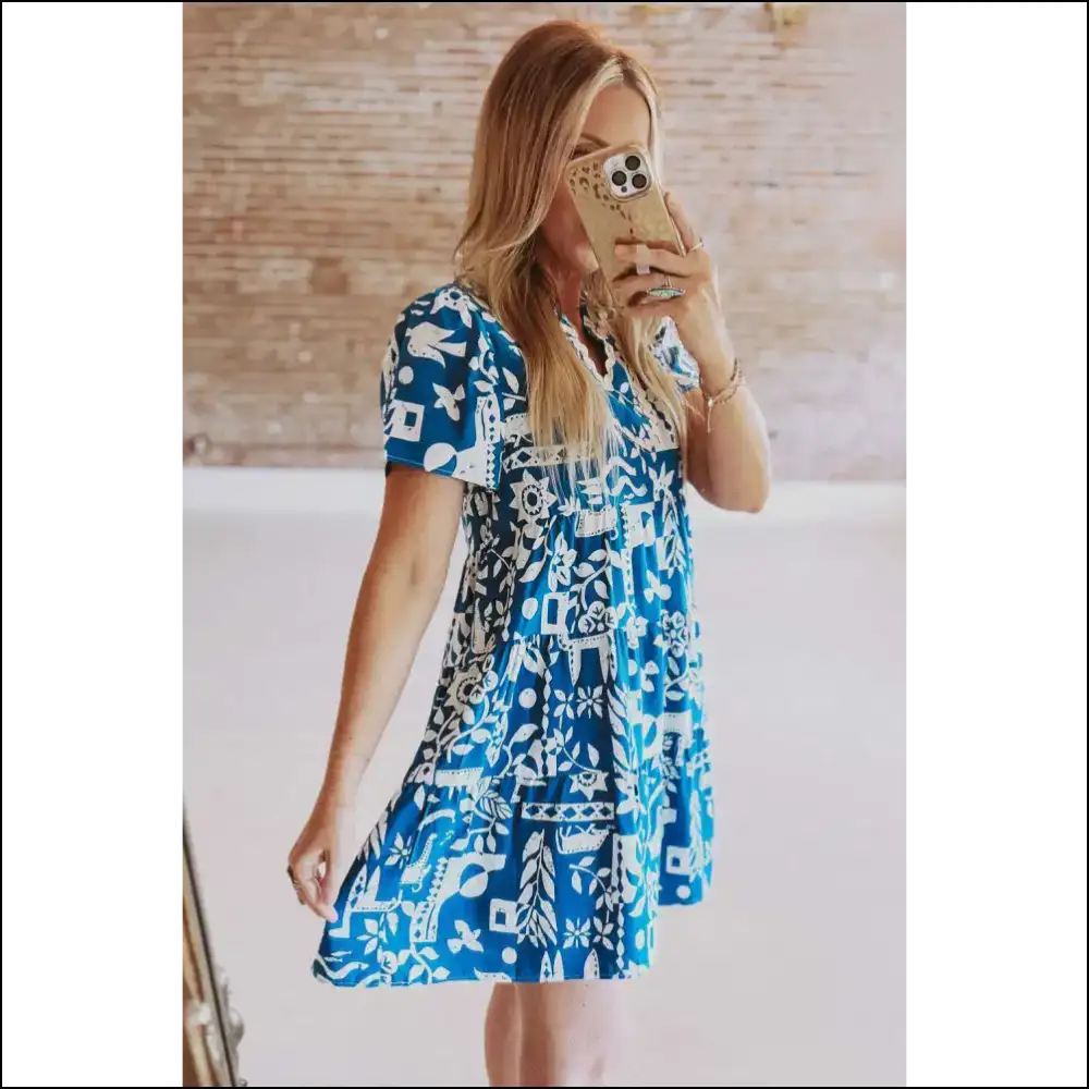 Charming Blue Babydoll Mini Dress: Dangerously Cute 😈 - Short Dresses on Sale Worldwide Shipping