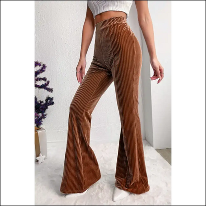 Chestnut High Waist Pants: Corduroy Bootylicious 🌰 - Pants on Sale Worldwide Shipping