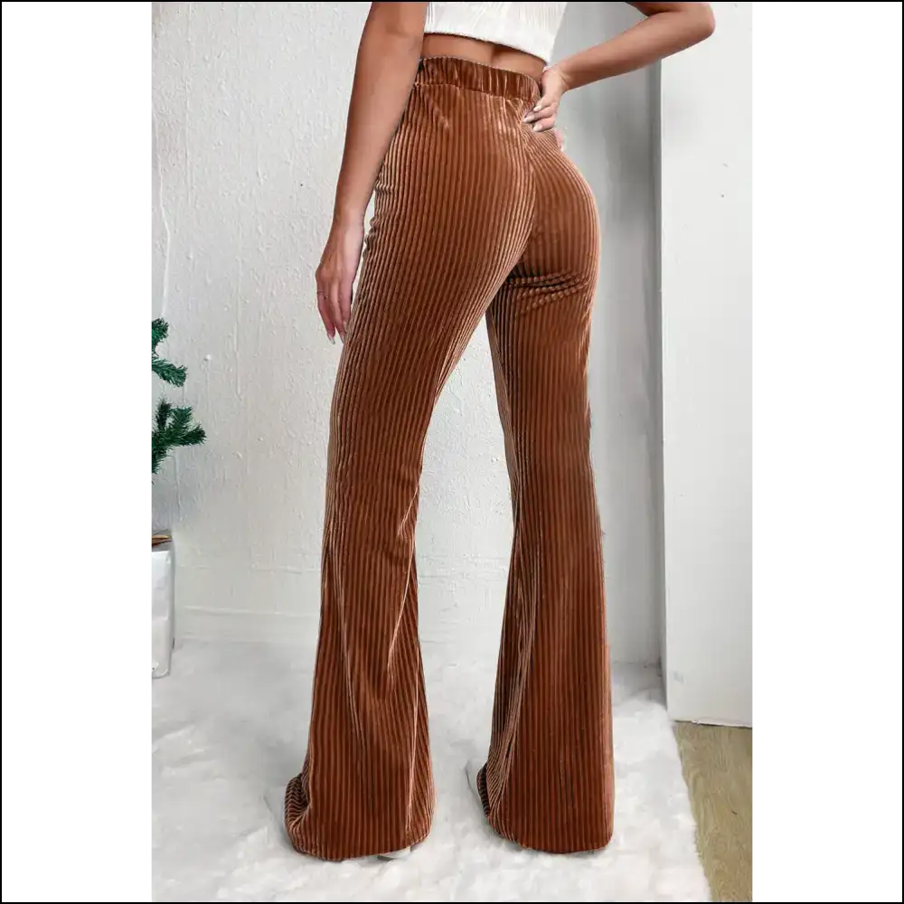 Chestnut High Waist Pants: Corduroy Bootylicious 🌰 - Pants on Sale Worldwide Shipping