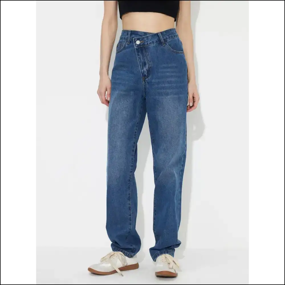 Chic Asymmetric Waist Jeans: Dance Like Nobody’s Watching (just Don’t Trip) 💃 - Jeans on Sale Worldwide Shipping