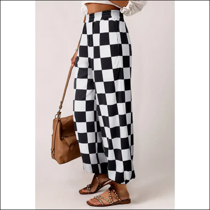 Chic Black Checkerboard Joggers: Pants so Good It’s Scary 🖤 - on Sale Worldwide Shipping