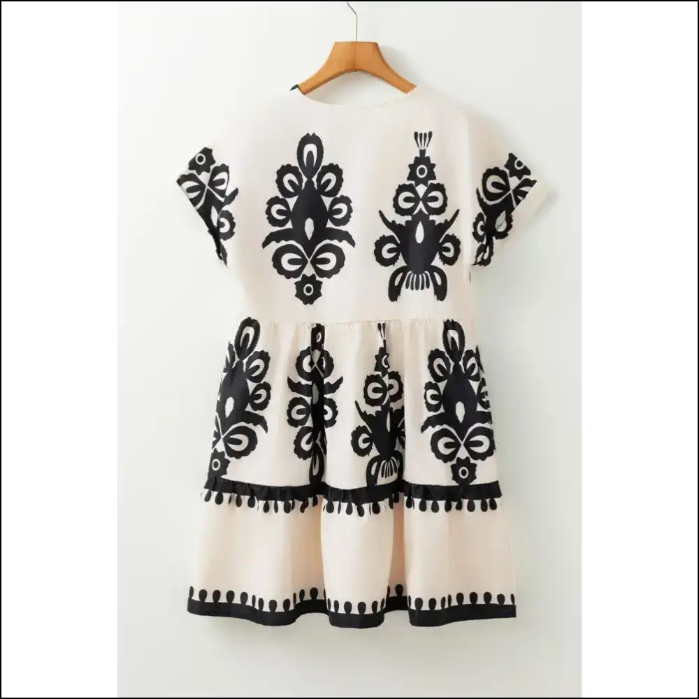 Chic Black Geometric v Neck High Waist Dress: Instant Goddess 🖤 Needful Things - Short Dresses on Sale Worldwide Shipping