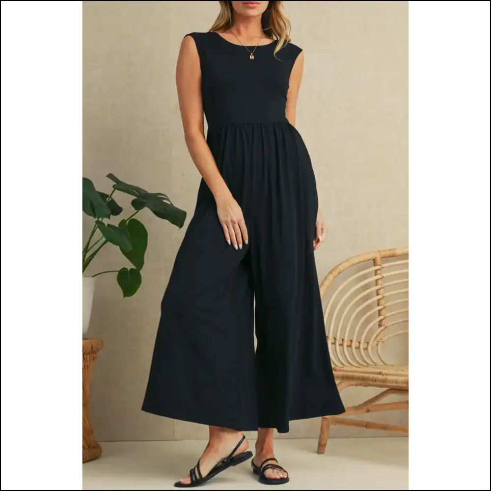 Chic Black Jumpsuit: Wide Leg Pants ? your Closet will Thank You! - s - Jumpsuits & Rompers on Sale Worldwide Shipping