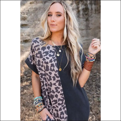 Chic Black Leopard Dress: Hugs & Hilarity 🐆 Needful Things - Midi Dresses on Sale Worldwide Shipping