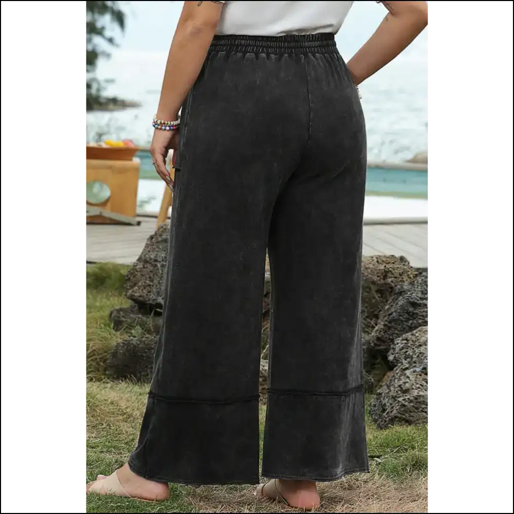 Chic Black Mineral Wash Cropped Pants: Because Adulting is Hard 🖤👖 Needful Things - Jeans on Sale Worldwide Shipping