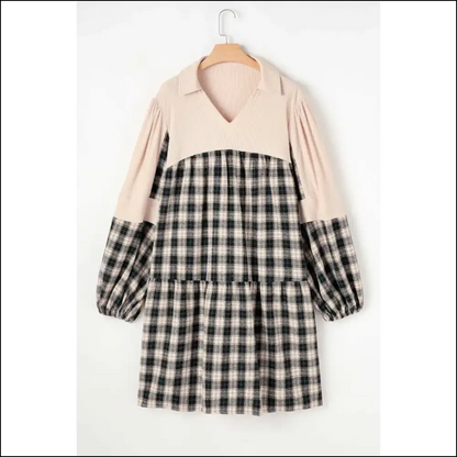Chic Black Plaid Dress: so Comfy It’s Practically Illegal 🖤 Needful Things - Plus Size Dresses on Sale Worldwide Shipping