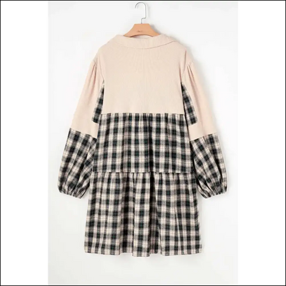 Chic Black Plaid Dress: so Comfy It’s Practically Illegal 🖤 Needful Things - Plus Size Dresses on Sale Worldwide Shipping