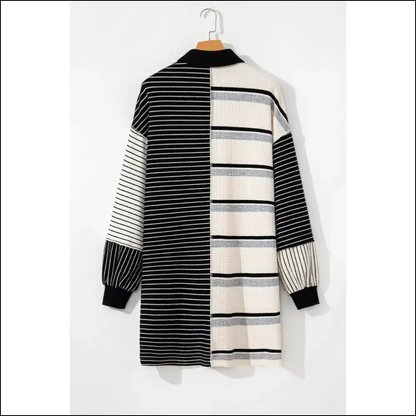 Chic Black Stripe Mini Dress: Confidence! (needful Things) 🖤 - Short Dresses on Sale Worldwide Shipping