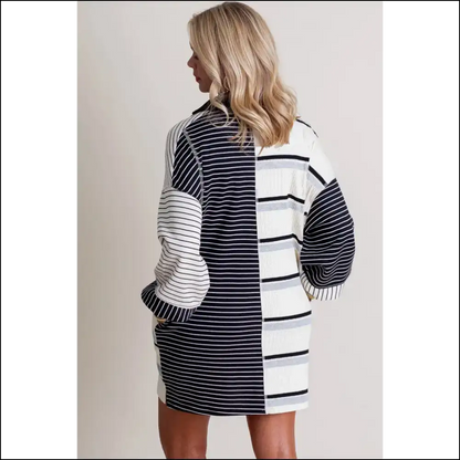 Chic Black Stripe Mini Dress: Confidence! (needful Things) 🖤 - Short Dresses on Sale Worldwide Shipping