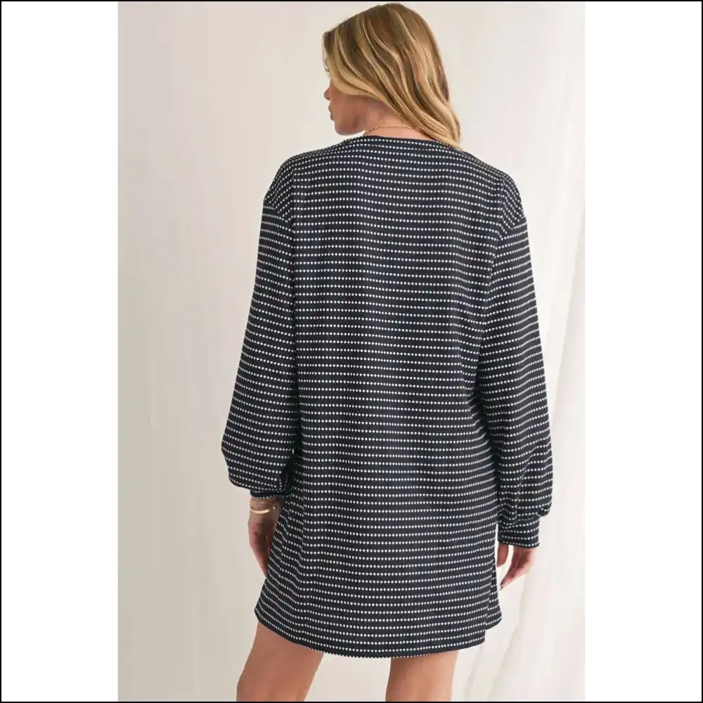 Chic Black Striped Dress: Dangerously Short Needful Things Approved 😈 - Dresses on Sale Worldwide Shipping
