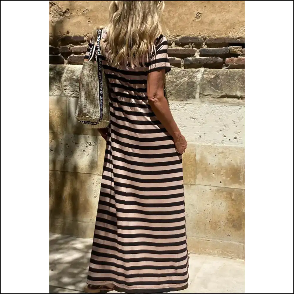 Chic Black Striped Maxi Dress: Sexy & Ready to Slay 🖤 - Dresses on Sale Worldwide Shipping
