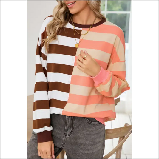 Chic Brown Stripe: Needful Things’ ?I Woke Up Like This’ Hoodie ✨ - Stripe / s - Sweatshirts & Hoodies on Sale Worldwide Shipping