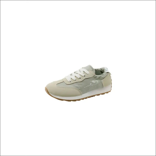 Chic Contrast Round Toe Athletic Sneakers - Light Green / 35(us4) - Shoes on Sale Worldwide Shipping