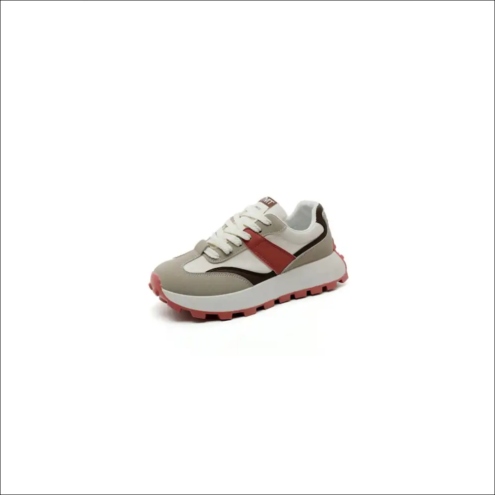 Chic Contrast Round Toe Platform Athletic Shoes - Red / 35(us4) - on Sale Worldwide Shipping
