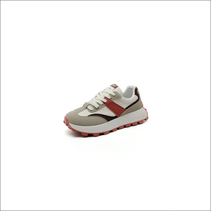 Chic Contrast Round Toe Platform Athletic Shoes - Red / 35(us4) - on Sale Worldwide Shipping
