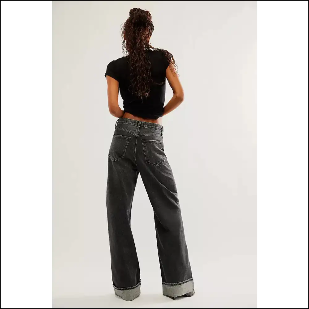 Chic Cuffed Jeans: Because your Legs Deserve a Stylish Comedy Show! 😂👖 - Jeans on Sale Worldwide Shipping