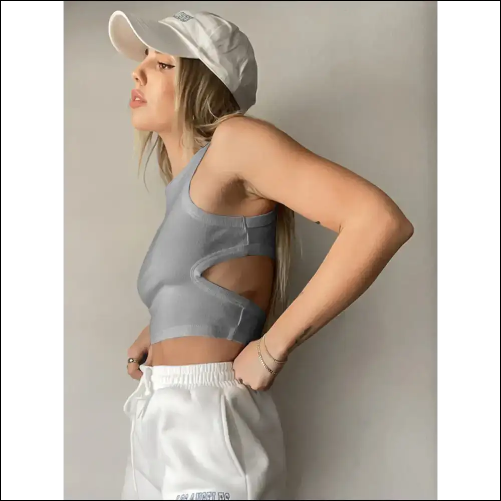 Chic Cutout Neck Tank: Because who Needs Shoulders Anyway? 😜 Needful Things - Tank Tops on Sale Worldwide Shipping